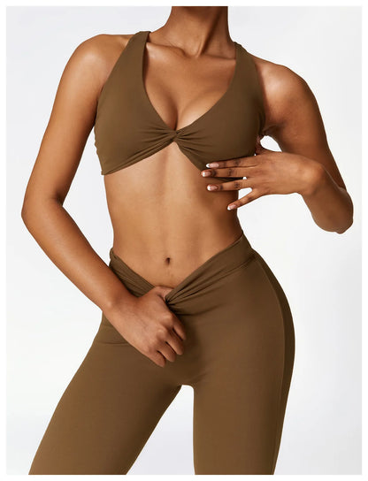 New Yoga Pants Flare Leggings Women High Waist Wide Leg Pants Women Gym Fitness Sports Flared Pant Dance Trousers V-shaped Hip