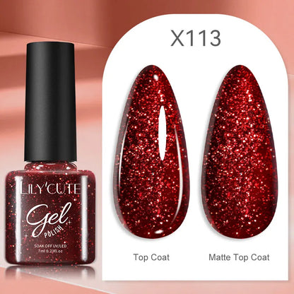 Gel Nail Polish - LILYCUTE UV Gel Varnish 7ML | Soak Off, Long Lasting Colors