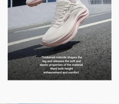 361 Degrees Women's Running Shoes Casual Mesh Anti-slip Lightweight  Trendy Thick-sole Rebond Durable Female Sneakers 682532239