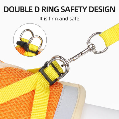 Two-tone Cat Small Dog Harness and Leash Set Breathable Mesh Reflective Escape Proof Puppy Kitten Walking Vest Style Pet Harness