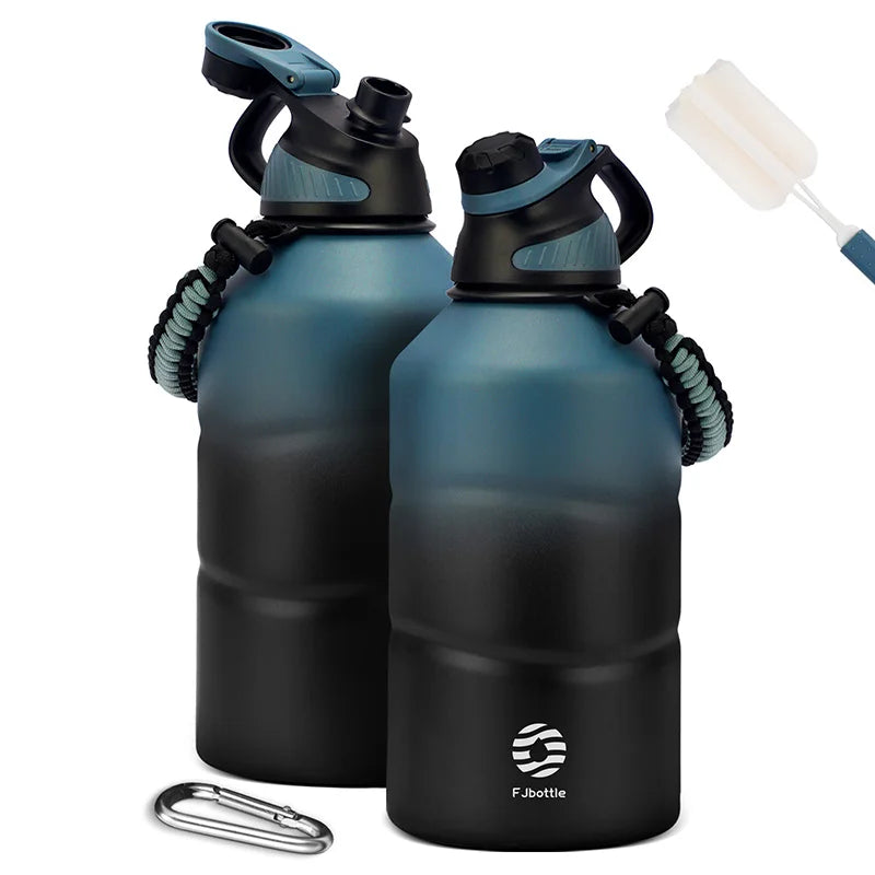 FEIJIAN Thermos Bottle 1.9L Large Capacity Stainless Steel Thermal Water Bottle Cold and Hot Vacuum Flask With rope Gym