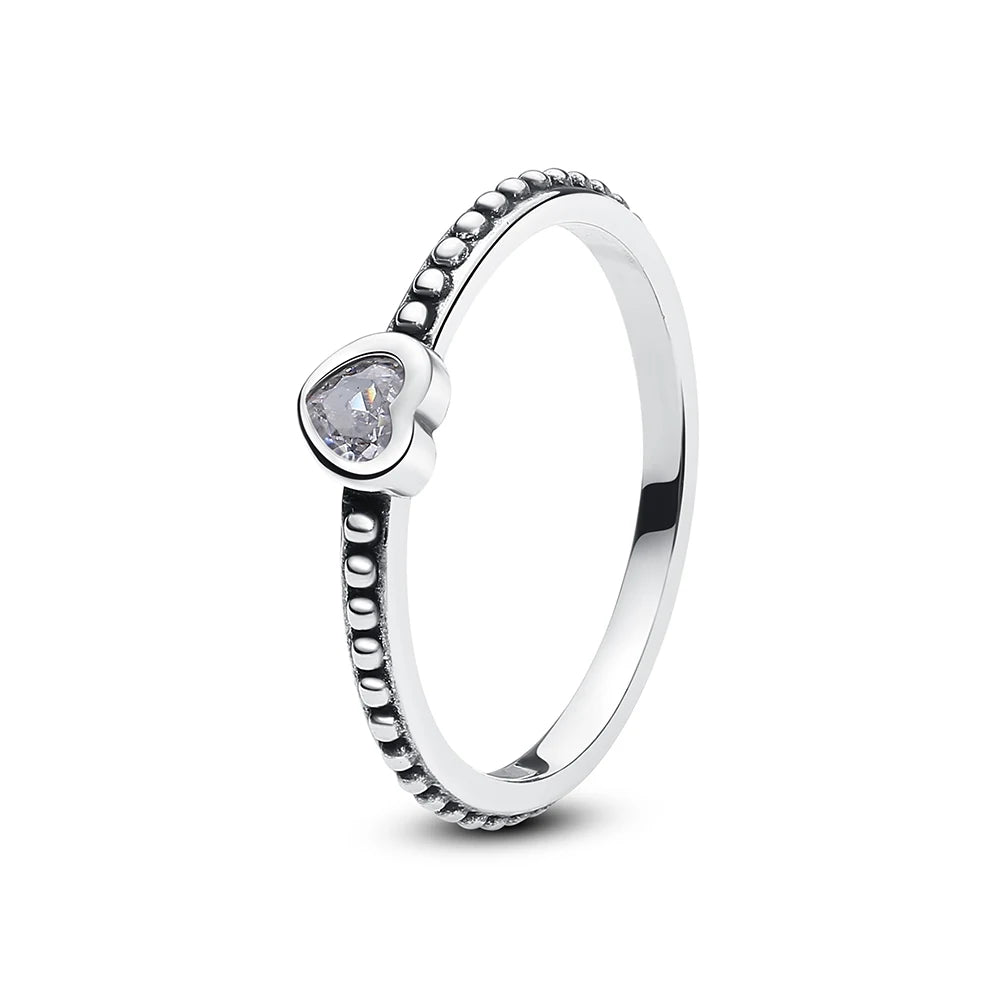 Sterling Silver Rings - 925 Silver Jewelry With Cubic Zirconia & Pave Setting