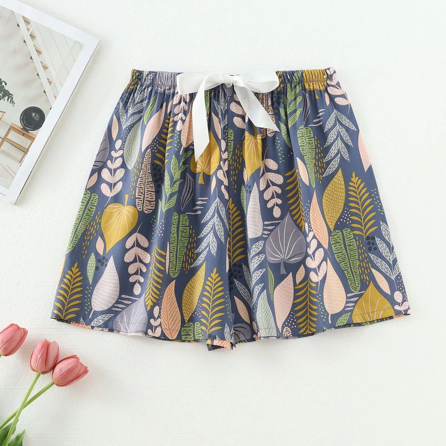 Women Cotton Casual Trousers Summer Loose Pajamas Home Pants Thin Wide Leg Pants Fashion Oversized Sleep Bottoms Korean Pants