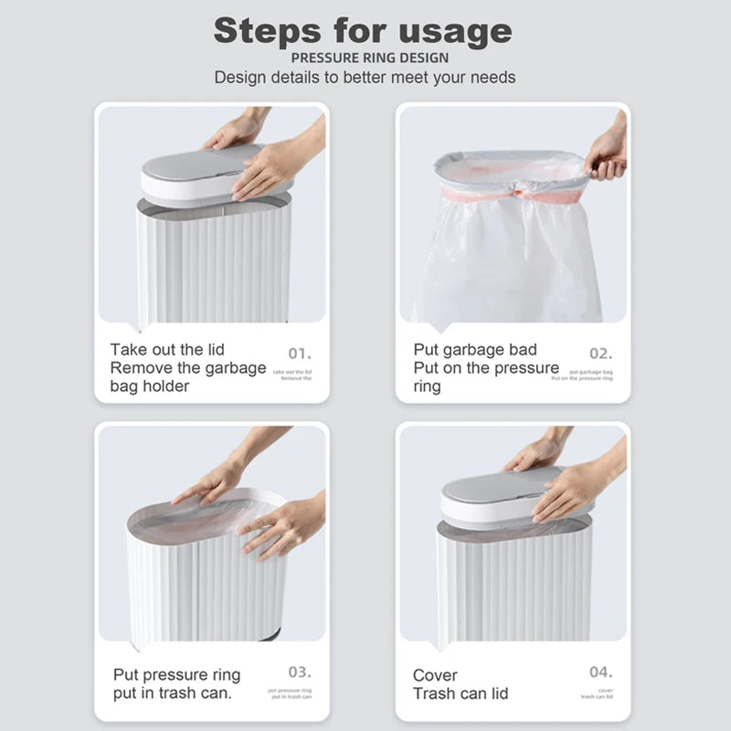 Automatic Sensor Trash Can - 79L Smart Induction Garbage Bin for Bathroom and Kitchen