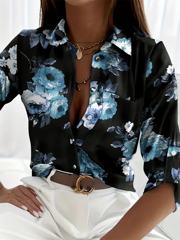 Hot Ladies Shirt 3D Print Long Sleeve Loose Shirts Hawaiian Shirts Fashion and Casual Character Size Comfortable Fabric