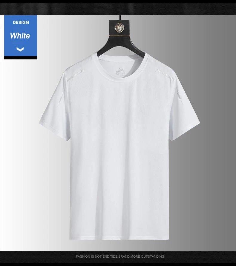 Men's Running T-Shirt – Reflective Quick-Dry Ice-Silk Sports Tee