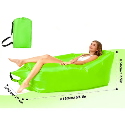 Portable Air Sofa Waterproof Fast Inflatable Lounger for Beach Camping Picnic Lightweight Durable Lazy Couch with Carry Bag