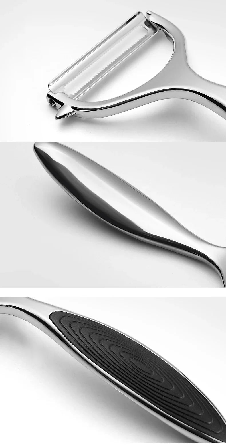 Stainless Steel Peeler - Multi Function Vegetable & Fruit Peeler with Julienne Slicer