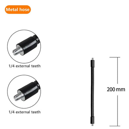 Flexible Metal Tube Rod Monopod Selfie Stick Stands With 1/4inch Screws Ball Head Extension Arm For Camera Phone Tripod