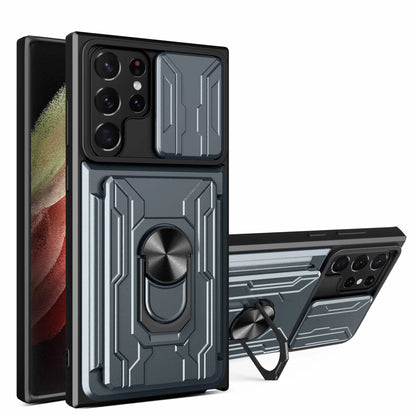 Case For Samsung Galaxy S26 S25 S24 S23 S20 S21 S22 Ultra Plus FE Note 20 Ultra Cover Grade Card Slot Armor Fundas Coque
