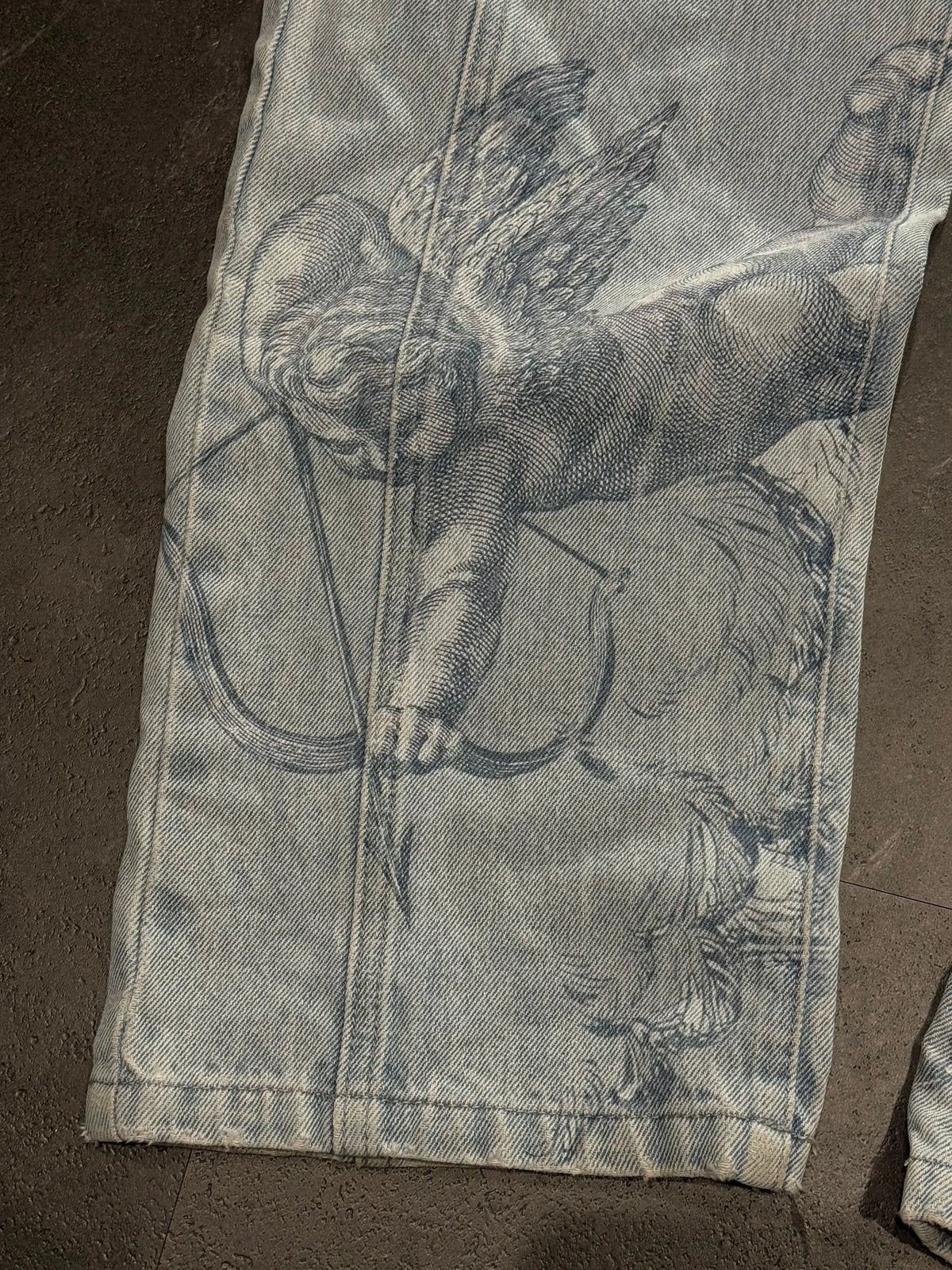 Y2k Angel Baggy Jeans Retro High Street Cupids Arrow Men Women Pants American Hip Hop Streetwear Unisex Casual Straight Jeans