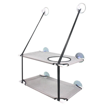 Cat Hammock Window Bed Kitten Sunny Seat Hanging Mount Beds Cat Sofa double-decker tunnels Suction Cup Wall Pet Hanging Winter