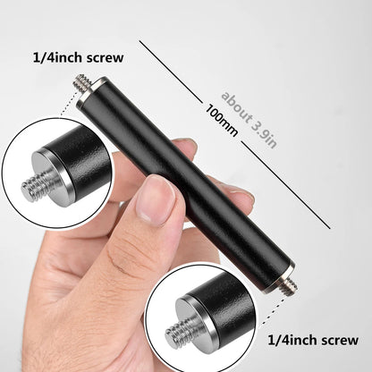 Metal Tube Extendable Rod Selfie Stick Monopod Extention Pole Stand Holder with 1/4inch Screw Ball Head for Mobile Phone Cameras