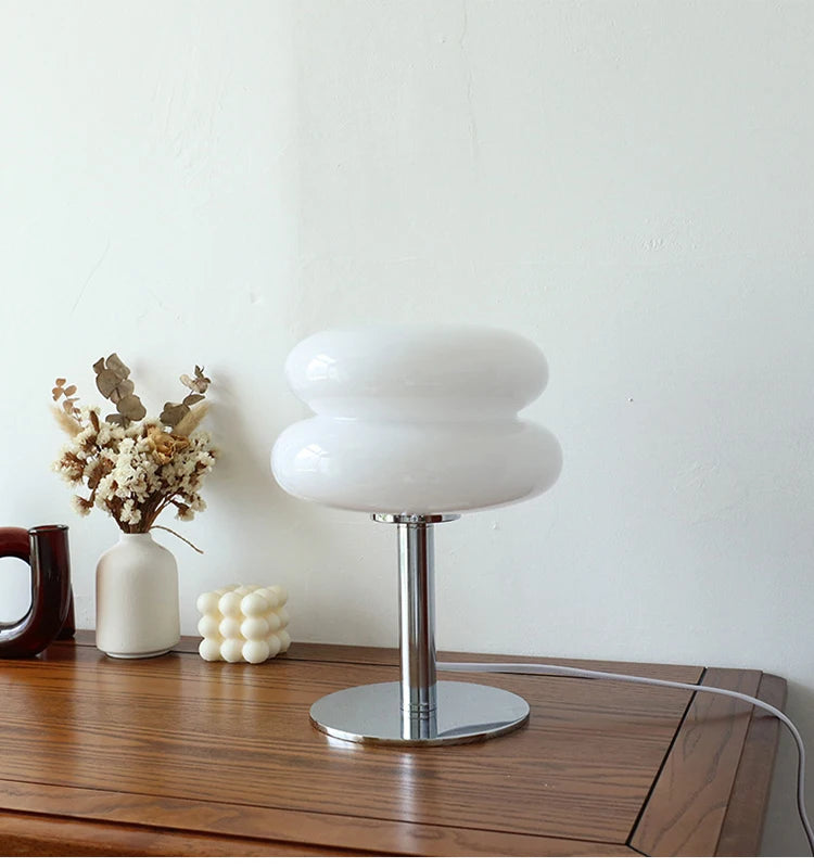 Macaron Glass Table Lamp - Trichromatic Dimming Night Light for Living Room  Bedroom Decor - ZOOMNSTORE