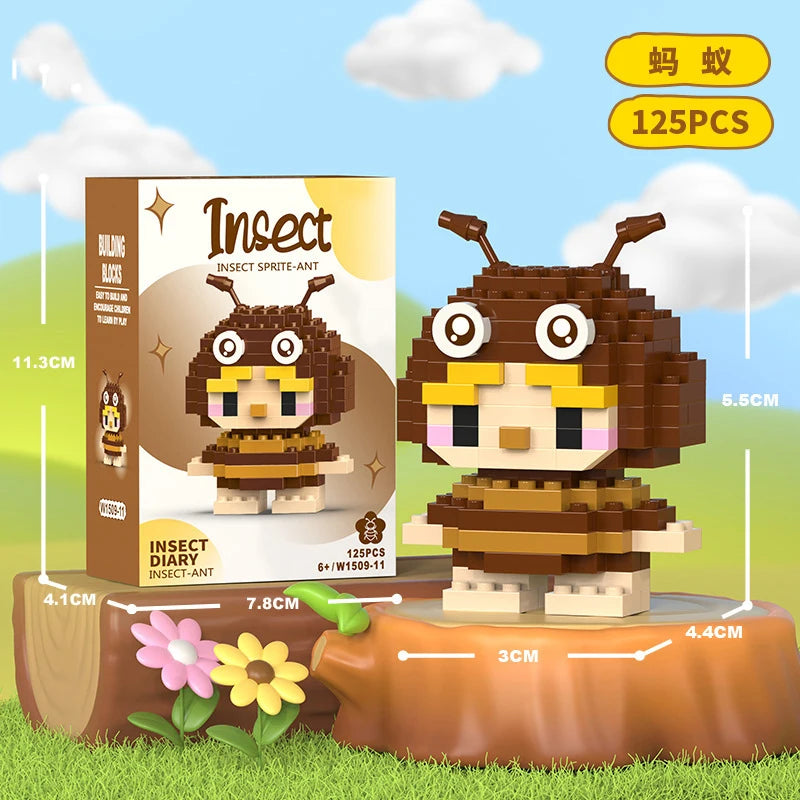 Micro Building Blocks - Creative Animal Brick Set | DIY Mini Construction Toys Kit