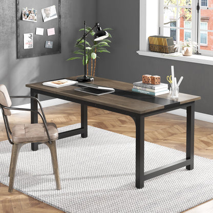 Large Office Desk | Modern Computer Desk - Spacious Writing Workstation for Home Office