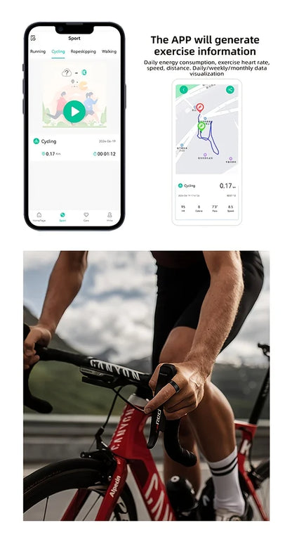 Smart Ring for Women & Men, Waterproof Fitness Tracker Ring with Sleep Monitoring, Pedometer & Calories Counter ,compatible with IPhone and Android,smart Gift