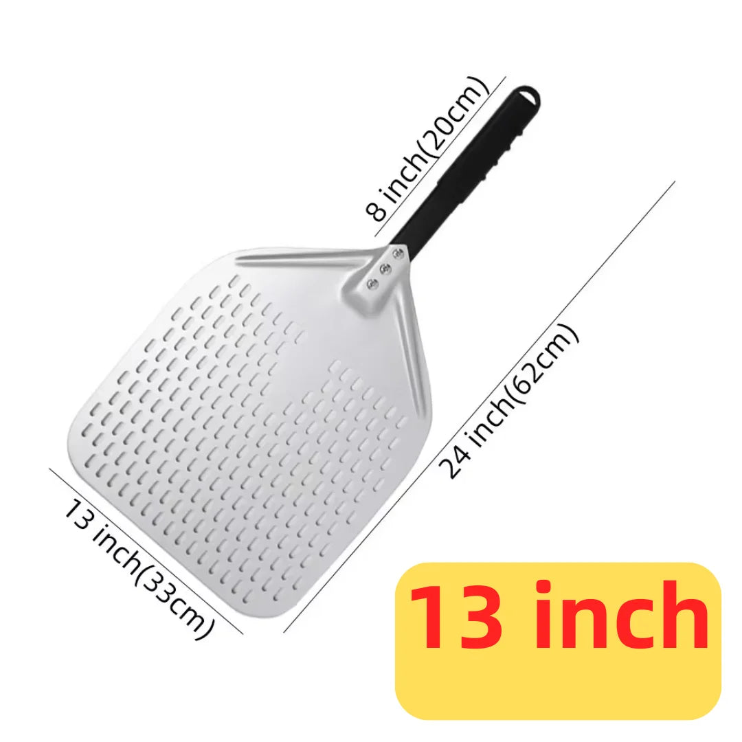 Pizza Perforated Shovel Paddle - ShortLong Handle Baking Tool for Oven