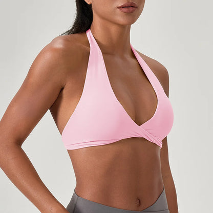 Impact Sport Bra Women High Support Push-Up Halter Workout Tank Top – Custom Logo