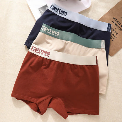 3PCS/Pack 100% Cotton Breathable Antibacterial Women's Panties Comfortable Soft Lingerie High Elastic Waistband Female Underwear