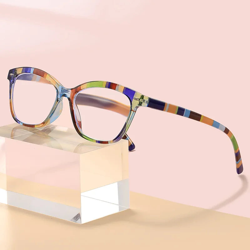 Reading Glasses Women – Lightweight Rectangle Plastic Frame With Anti-Reflective Lenses