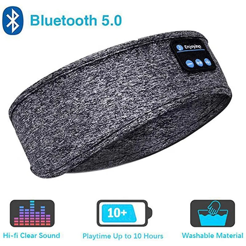 Sports Headband Wireless Headphones Sleep Eye Mask Headset Soft Elastic Comfortable Sports Hair Band Bluetooth Music Earphones