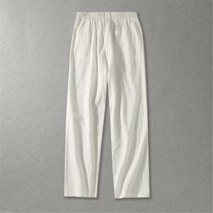 Linen Pants Men Plus Size 9XL 8XL Pants Summer Linen Trousers Male Fashion Casual Solid Color Pants Big Size 8XL 9XL