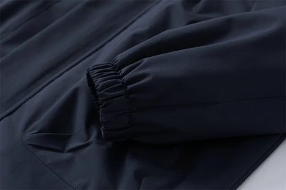 Windproof Waterproof Jacket - Plus Size Workwear Coat With Breathable Zipper Closure