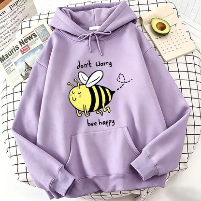 Kawaii Bee Print Hoodies Spring Autumn Winter Casual Hoodies Sweatshirts Men Women Tops Gothic Hoodie Sweatshirt