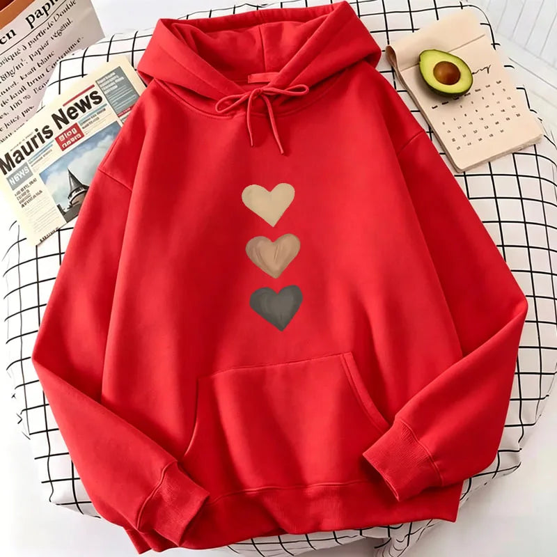Casual Love Heart Print Hoodies Spring Autumn Winter Casual Hoodies Sweatshirts Men Women Graphic Hoodie Sweatshirt