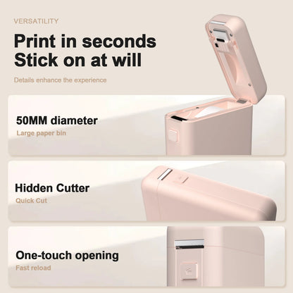 Label Maker Machine with Tape Portable Printer Mini Thermal Printers Self-adhesive Sticker for School Home Office Organization