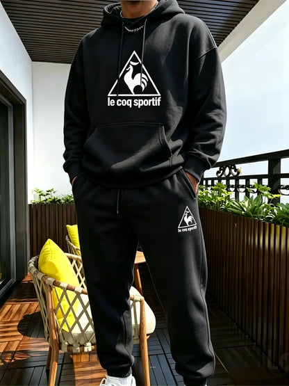 2026 Men's Suit Sporty Set - New Fall_Winter Two-Piece Couple Sweatshirt and Drawstring Casual Pants
