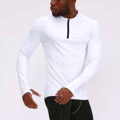 Men's Fitness T-Shirt - Long Sleeve Quick Dry Breathable Running Shirt for Sportswear