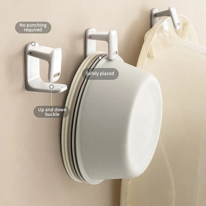 Adjustable No-Drill Wall-Mounted Basin Hook - Space-Saving Bathroom Storage Rack - ZOOMNSTORE