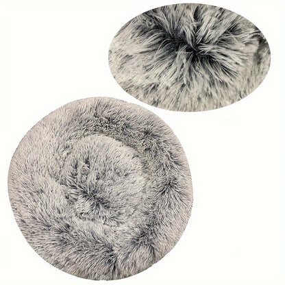 Round Dog Bed Winter Warm Cat Bed Plush Basket for Dog Washable Pet Bed for Small Medium Large Dog Sofa Cat