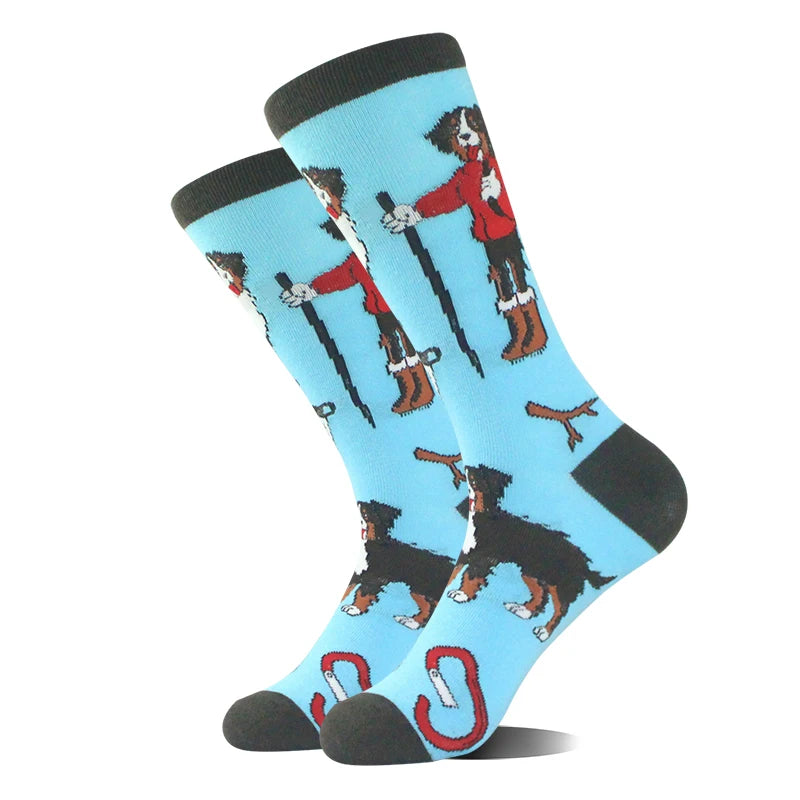 Funny Alien Shark Cotton Socks - Unisex Novelty Crew Socks