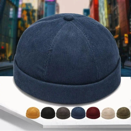 Retro Dome Beanie Hat For Men And Women Brimless Hats Skullcap Docker Adjustable Solid Color Novelty Cotton Caps Men Bonnet