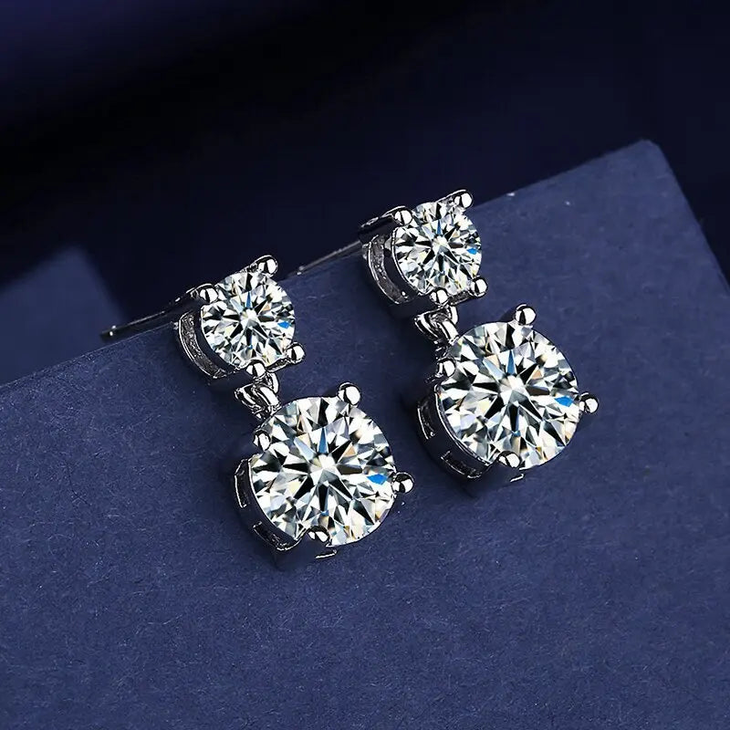 925 Sterling Silver CZ Stud Earrings - Cute Fashion Jewelry for Women and Teens