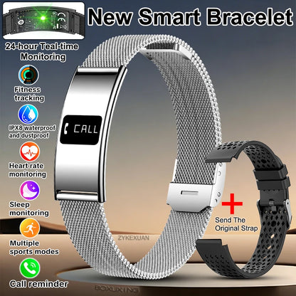 New Smart Bracelet Men Fitness Tracker IPX8 Waterproof Heart Rate Sleep Monitor Outdoors Sports Smartwatch Band For Android IOS