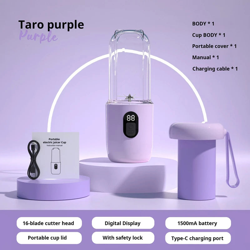 Xiaomi Portable USB Blender - Cordless Mini Juicer for Smoothies  Protein Shakes