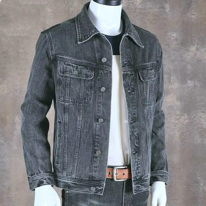 Autumn and Winter 2026 Retro Denim Jacket Men's Korean Slim Trend Handsome Multi-pocket Brand Man Luxury Tooling Jacket Men