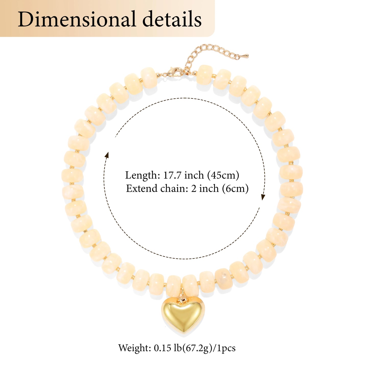 Badu Bohemia Colorful Acrylic Beaded Choker Necklace for  Women 14K Gold Plated Heart Pendant Summer Aesthetic Y2K Jewelry Gift