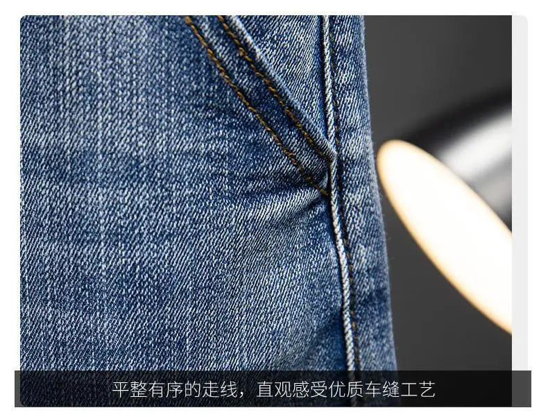 Denim Shorts Men – Casual Summer Knee Length Jean Shorts with Multiple Pockets