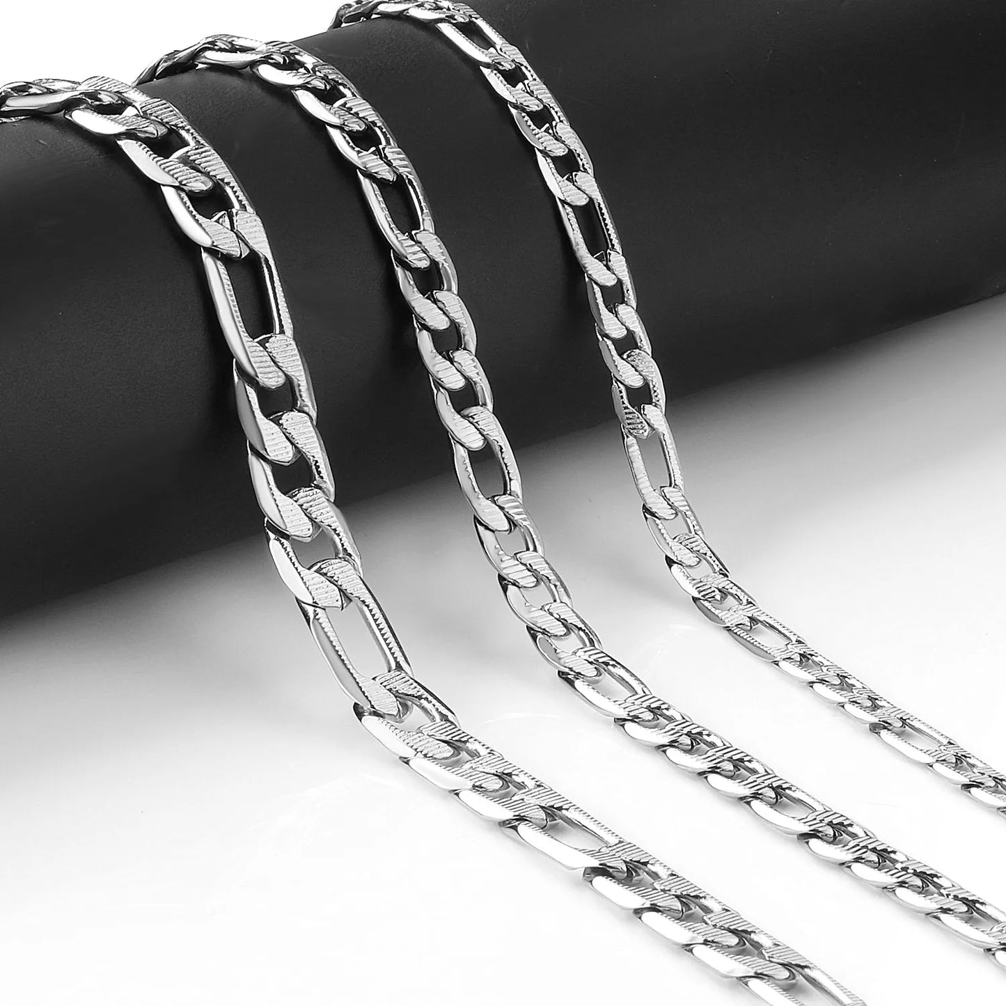 LUXUKISSKIDS Cuban Link Chain Necklaces Bracelets Set for Men/Woman 6/8/10mm Gold Color Stainless Steel Chain Punk Jewelry GIfts