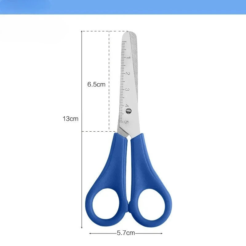 Scissors DIY Handmade Scissors Safety Ruler Scale Scissors Stationery Student School office supplies Scale stationery cute pen - ZOOMNSTORE