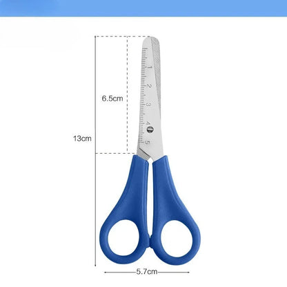 Scissors DIY Handmade Scissors Safety Ruler Scale Scissors Stationery Student School office supplies Scale stationery cute pen - ZOOMNSTORE
