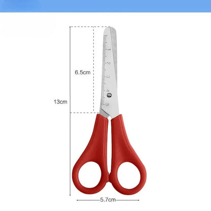 Scissors DIY Handmade Scissors Safety Ruler Scale Scissors Stationery Student School office supplies Scale stationery cute pen - ZOOMNSTORE