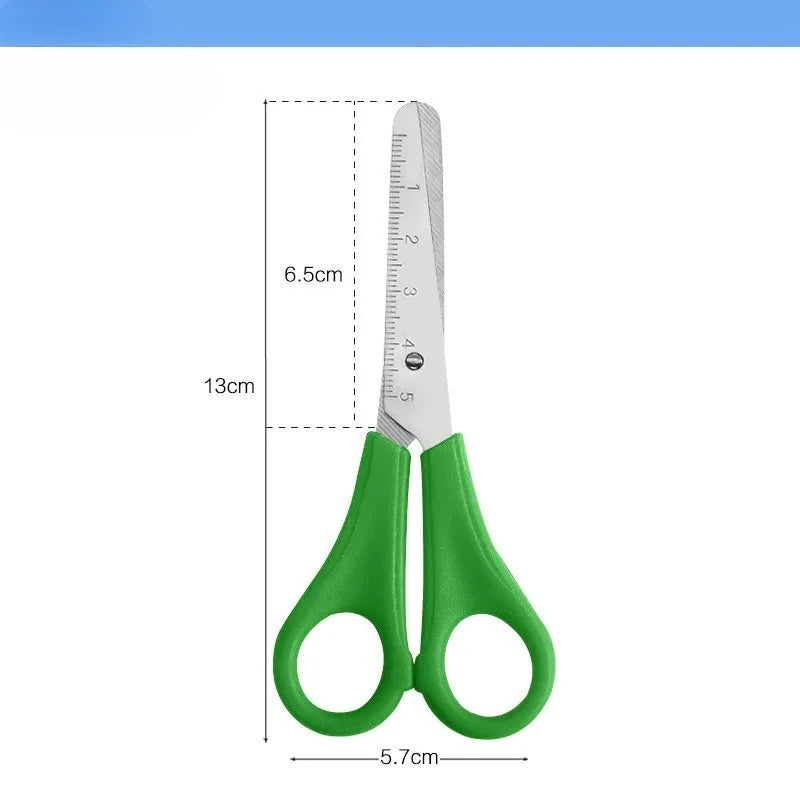 Scissors DIY Handmade Scissors Safety Ruler Scale Scissors Stationery Student School office supplies Scale stationery cute pen - ZOOMNSTORE