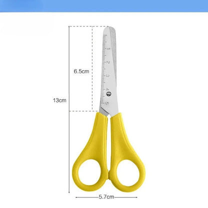 Scissors DIY Handmade Scissors Safety Ruler Scale Scissors Stationery Student School office supplies Scale stationery cute pen - ZOOMNSTORE