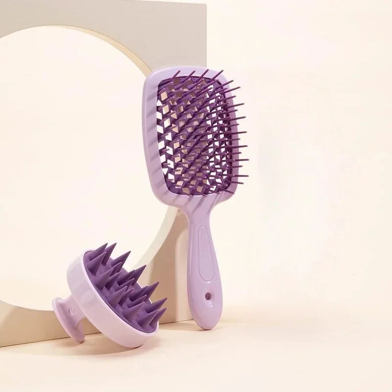 Scalp Massage Comb Set - Shampoo Brush  Hair Washing Spray Bottle - ZOOMNSTORE